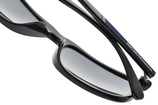 EMPORIO ARMANI太陽眼鏡 個性大框/黑-藍水銀#EA4097F 501755