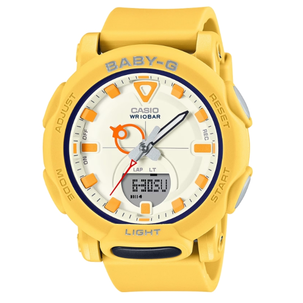 CASIO 卡西歐BABY-G 復古流行啞光色彩雙顯腕錶黃BGA-310RP-9A_41.8mm