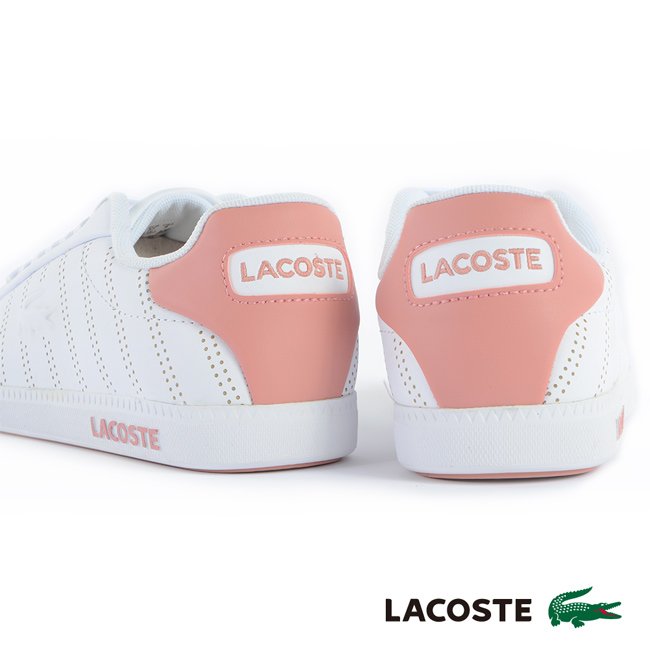 LACOSTE 女用休閒鞋-粉橘