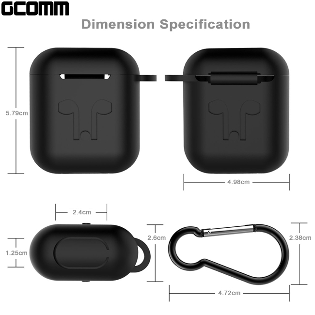 GCOMM Apple AirPods 藍芽耳機增厚保護套 藏青藍