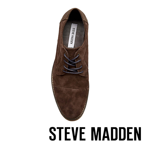 STEVE MADDEN-SOLEMN 絨面男士美式拼接式紳士鞋-絨咖