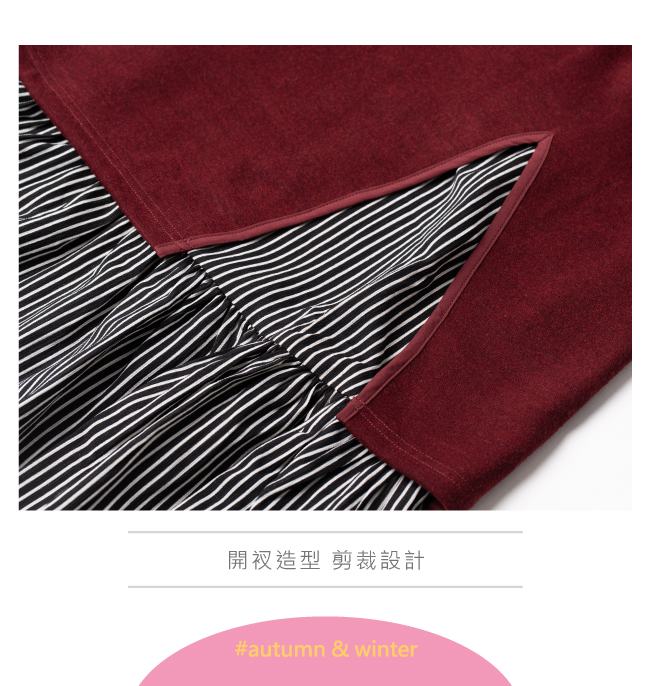 OUWEY歐薇 蜂鳥造型貼布繡開衩設計剪裁兩件式荷葉小立領洋裝(黑)