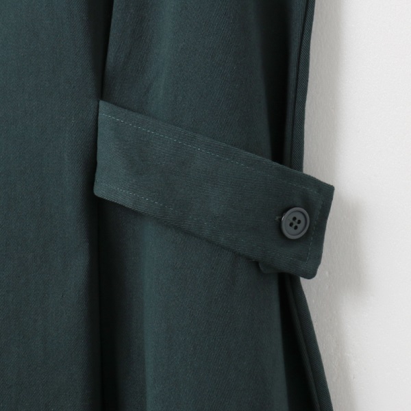 純色高含棉可調式腰圍傘襬背心洋裝-OB大尺碼