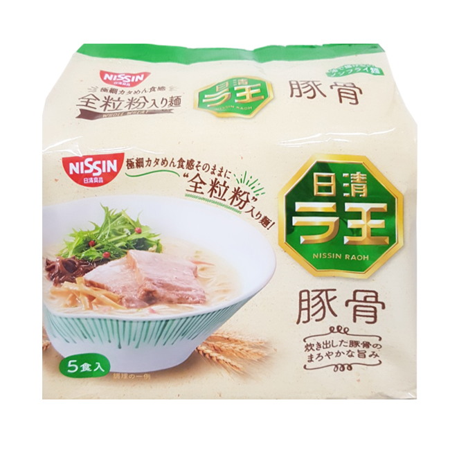 日清 全麥5食袋裝麵-豚骨味(415g)