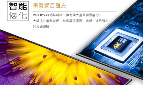 PHILIPS飛利浦 55吋 4K 超纖薄液晶顯示器+視訊盒 55PUH7052