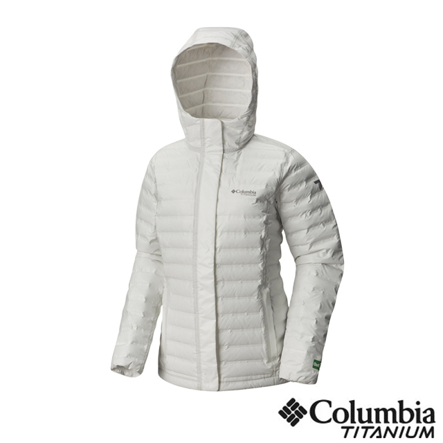Columbia 哥倫比亞 女款-鈦Outdry ECO 防水羽絨外套-白色