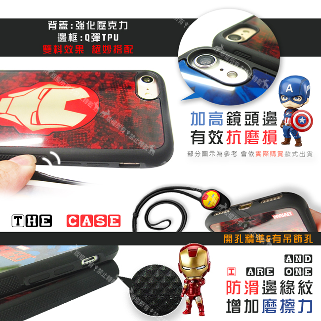 漫威 iPhone 8 Plus/7 Plus 復仇者聯盟防滑手機殼(鋼鐵頭盔)
