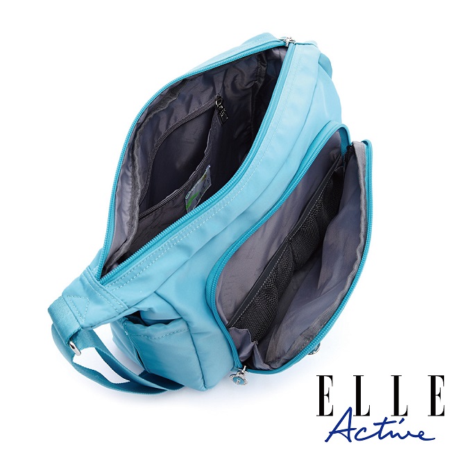 ELLE Active 優雅隨行系列-側背包/斜背包-大-天藍色