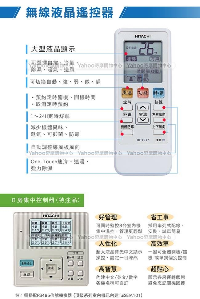 HITACHI日立 2-3坪變頻冷專一對一分離式冷氣RAC-25YK1/RAS-25YK1