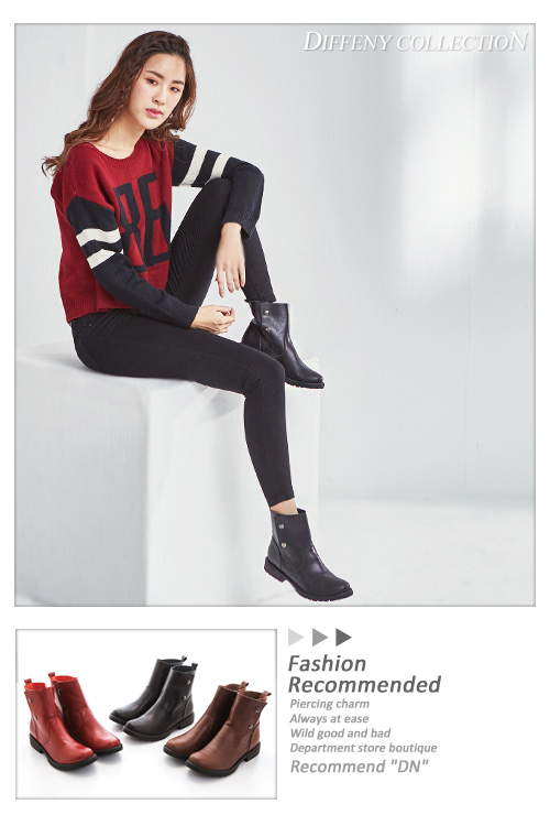 DN 簡約百搭 率性手工2WAY牛皮短靴-黑