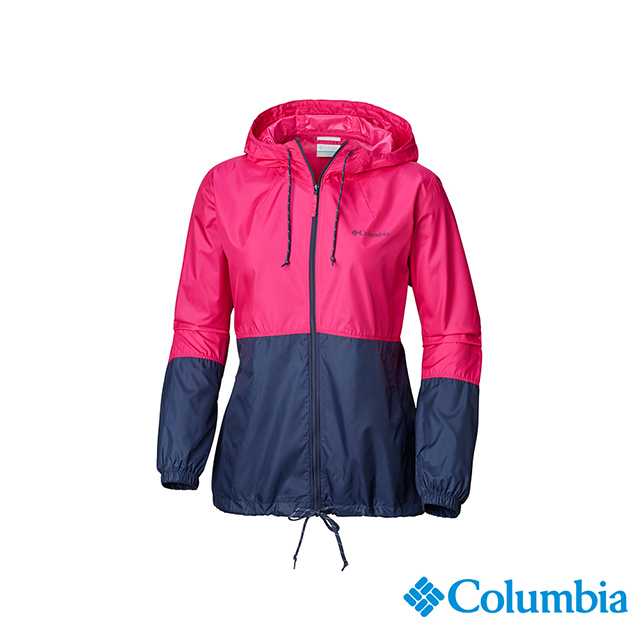 Columbia 哥倫比亞 女款-防潑水風衣-桃紅 UKR30100FC