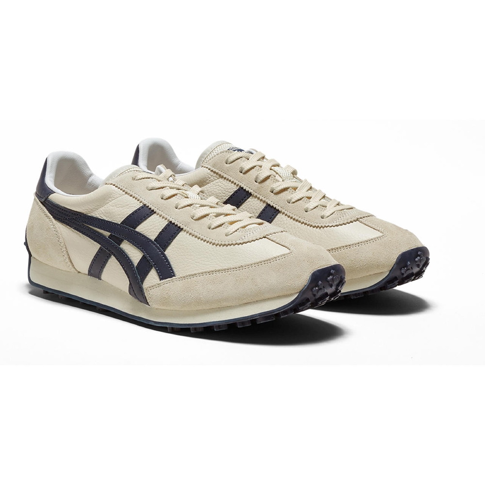 Onitsuka Tiger】鬼塚虎- 米色底深藍虎爪紋EDR 78 休閒鞋(1183B411-200 