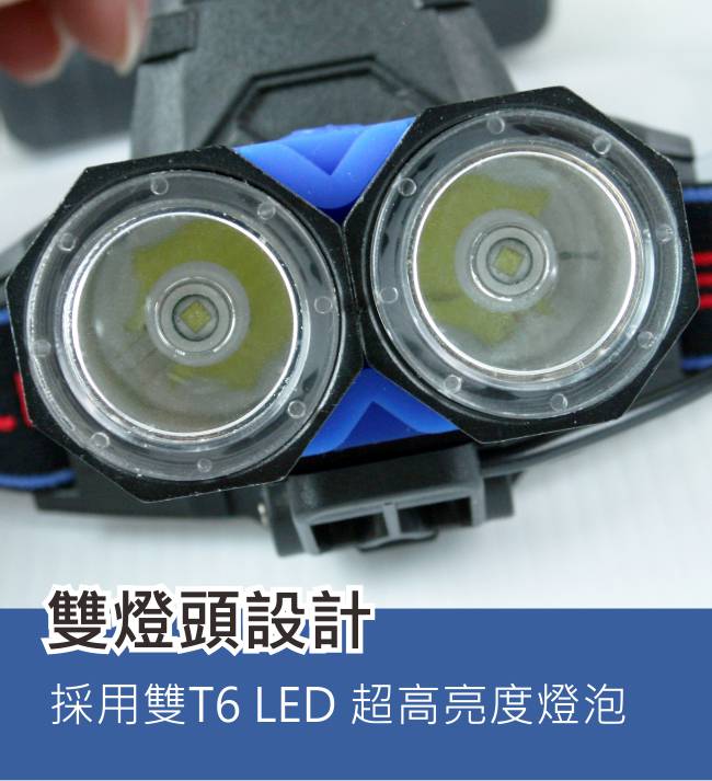 KINYO 探索王LED雙T6強光頭燈(LED-730)1500流明