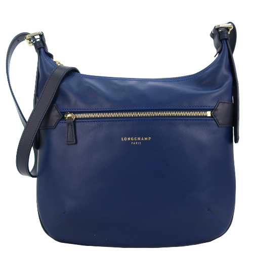  LONGCHAMP 2.0 Bolso bandolera系列皮革肩背包(藍)