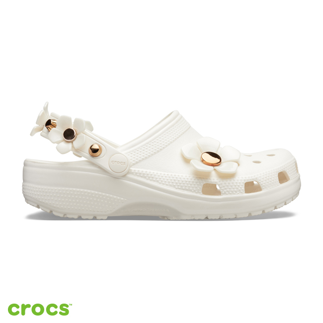 Crocs 卡駱馳 (中性鞋)經典金屬花朵克駱格 205585-159