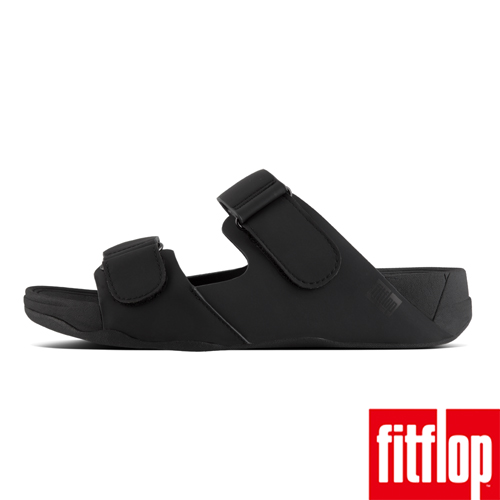 FitFlop GOGH MOC ADJUSTABLE SLIDES-黑色