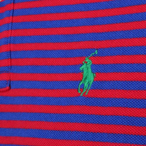 RALPH LAUREN 經典橫紋POLO衫-(紫紅)