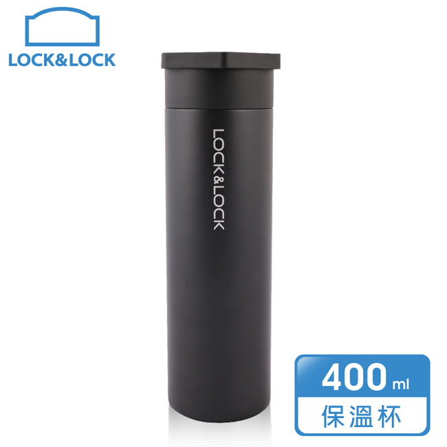 樂扣樂扣 Hot&Cool系列Hero不鏽鋼保溫杯400ML(黑)(快)