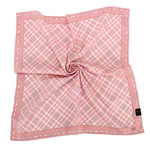 DAKS 英倫風經典斜格紋純棉帕領巾-粉紅色