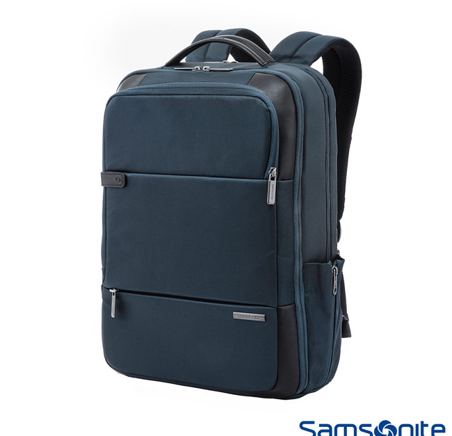 Samsonite新秀麗 Garde經典多功能夾層筆電後背包 15.6吋(海軍藍)