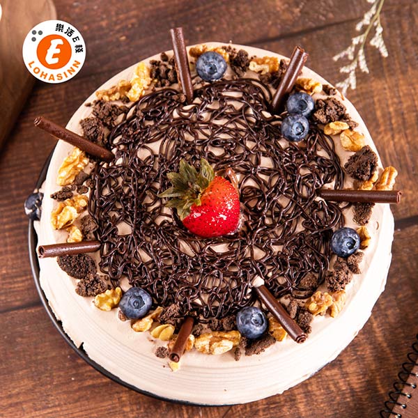 預購-樂活e棧-生日快樂蛋糕-酸甜巧克比蛋糕(6吋/顆，共1顆)