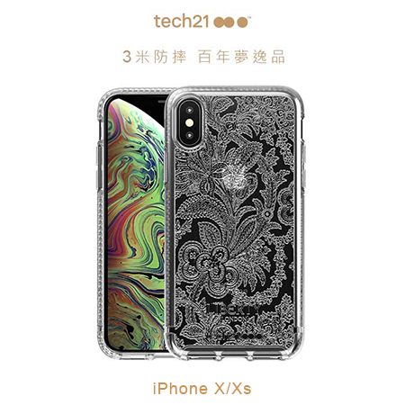 Tech 21英國抗衝PURE Design防撞硬式保護殼-iPhone X/Xs