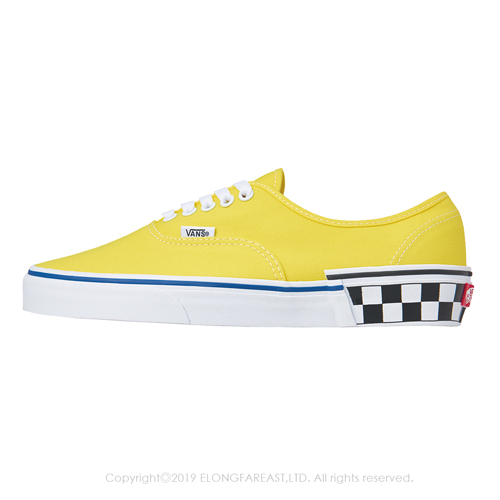 (男)VANS Authentic 潮流素面綁帶休閒鞋*黃色