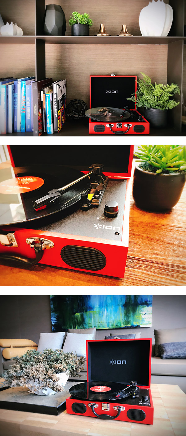 ION Audio Vinyl Transport手提黑膠唱機 - 紅色款
