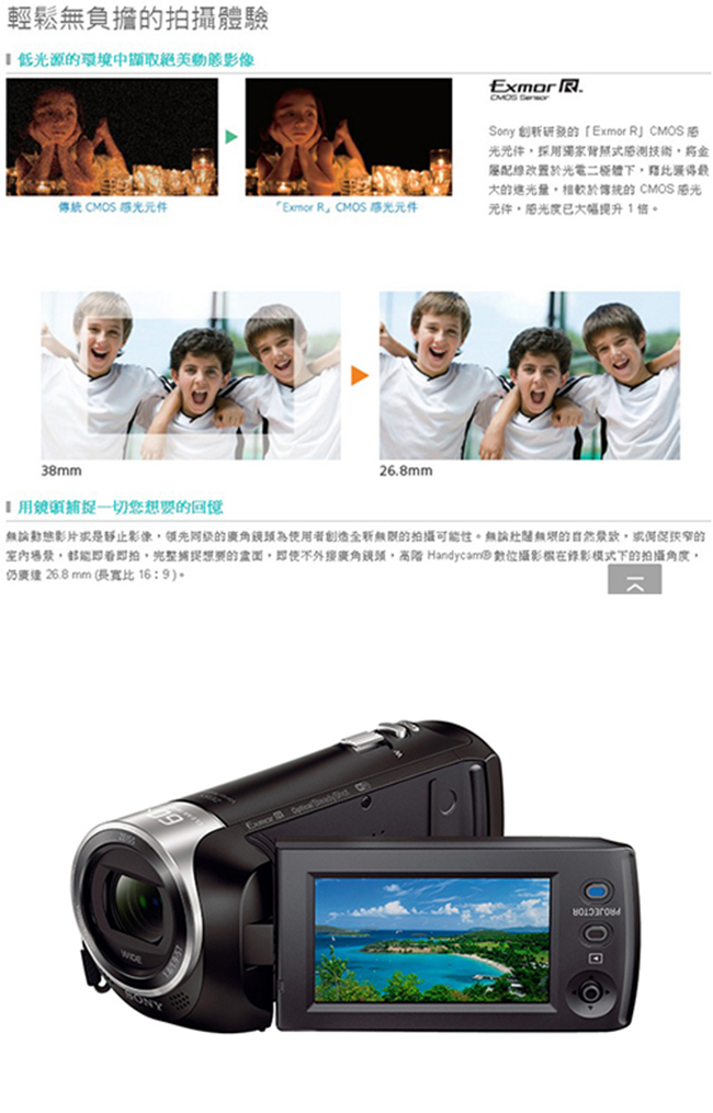 SONY HDR-PJ410 FULL HD高畫質數位攝影機*(中文平輸)