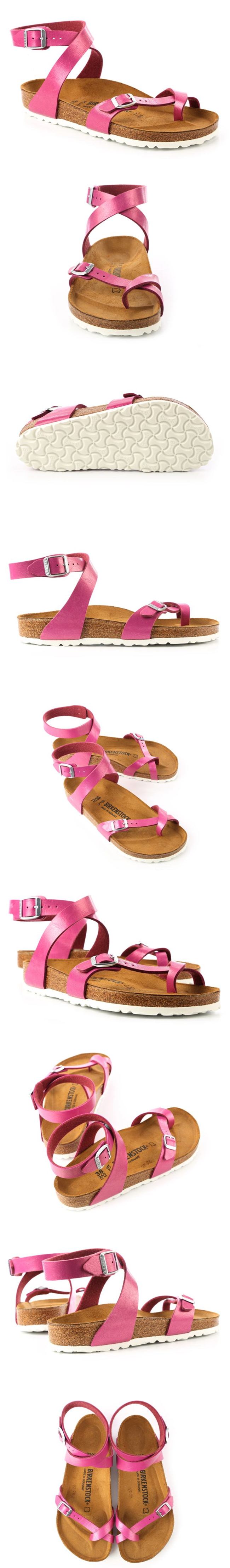 勃肯BIRKENSTOCK 1008846。YARA亞拉 夾腳繫踝拖鞋(桃紅)