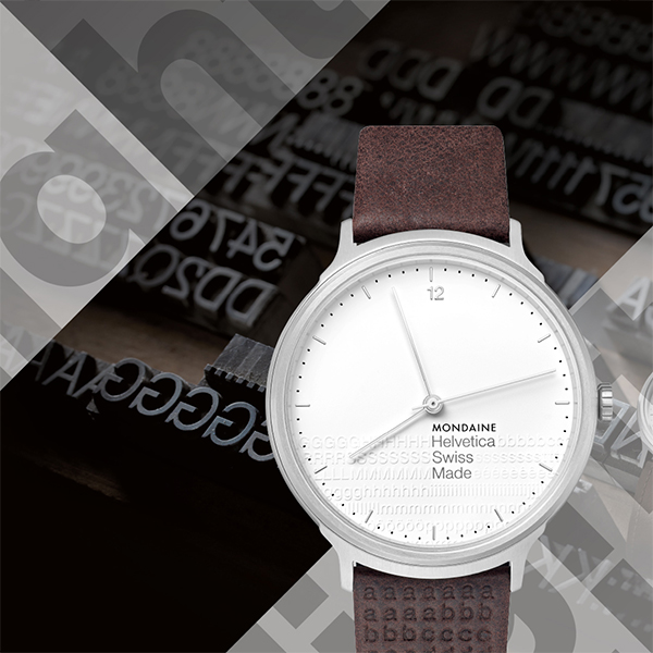 MONDAINE 瑞士國鐵 浮雕字體紀念版-咖啡色/38mm