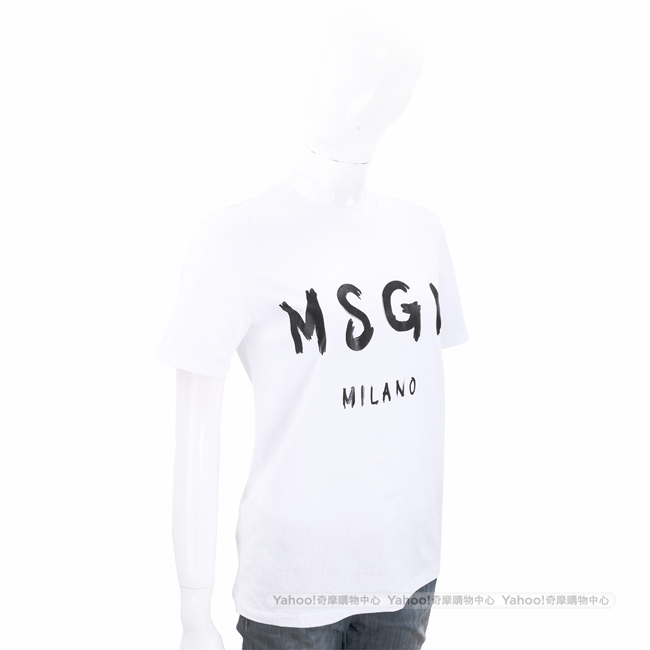 MSGM 品牌人氣款白色字母T恤