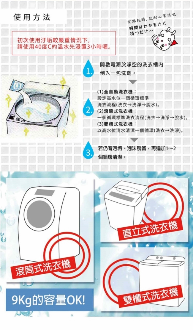 日本LEC 激落洗衣槽專用清潔劑-粉劑經濟4入組