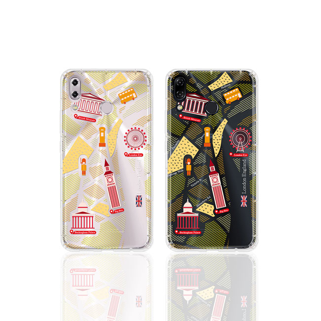 反骨創意 華碩 ZenFone5系列 彩繪防摔手機殼-世界旅途(大英帝國)