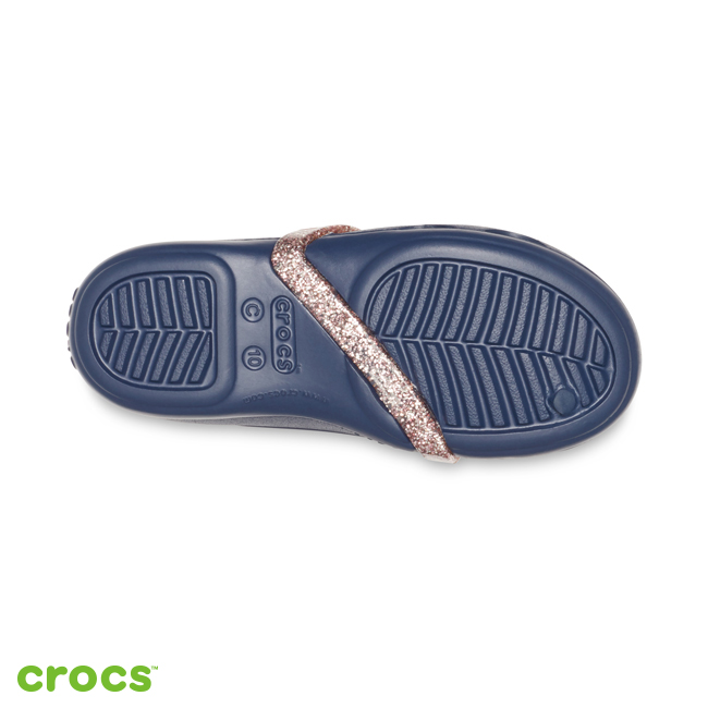 Crocs 卡駱馳 (童鞋) 莉娜女孩奇趣平底鞋 205529-410