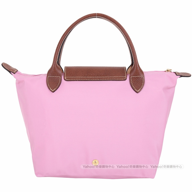 LONGCHAMP Le pliage 短提把MINI摺疊水餃包(粉紅色)