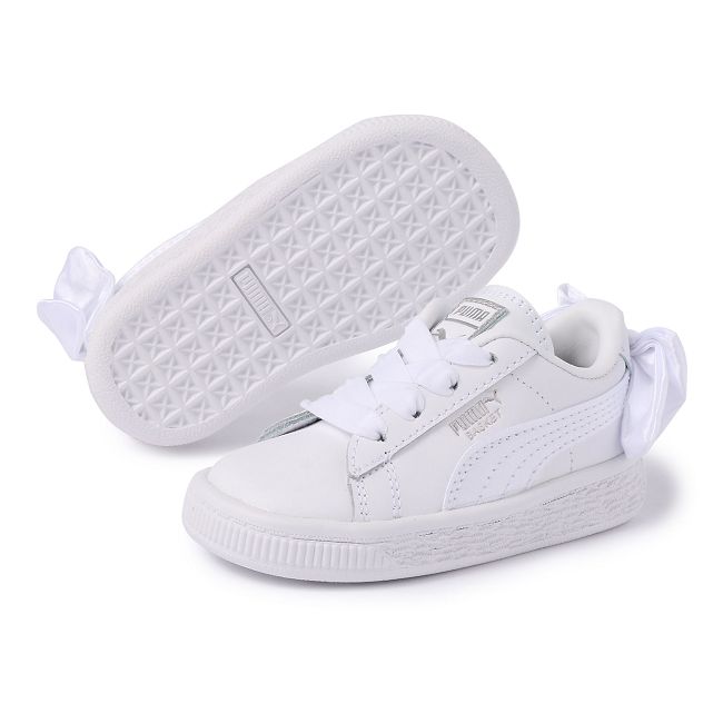 PUMA-BasketBowACInf嬰孩鞋-白色