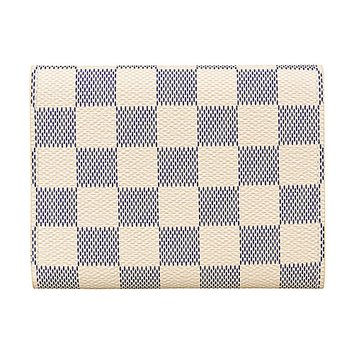 LV N64022 VICTORINE棋盤格DAMIERAZUR釦式短夾(白x芭雷粉)