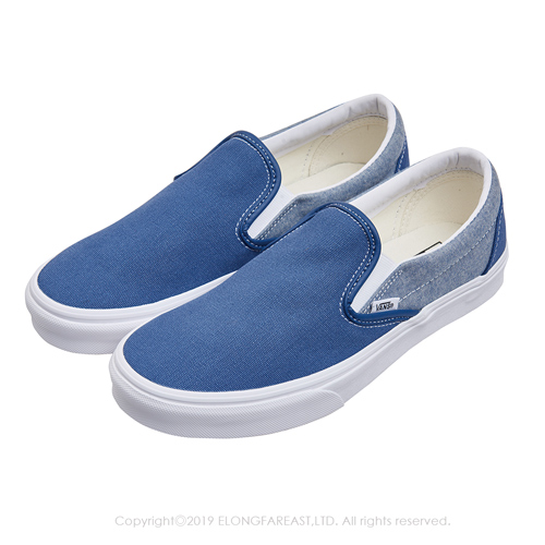 (男)VANS Classic Silp-On 拼接懶人鞋*藍色