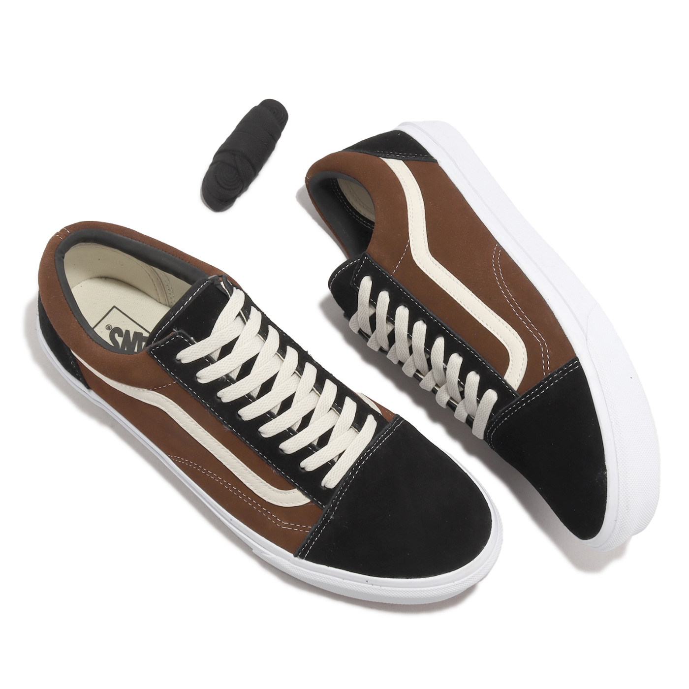 Vans 休閒鞋V36CF MN Old Skool 男鞋黑棕拼接麂皮經典日本線6322860002