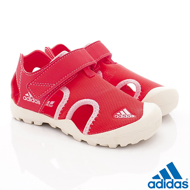 adidas童鞋 護趾超輕涼鞋款 BCZE702桃(中小童段)