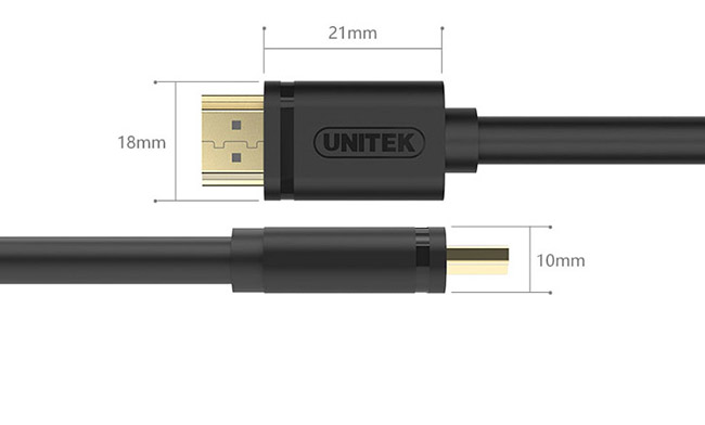 UNITEK 1.4版HDMI高畫質數位傳輸線1M