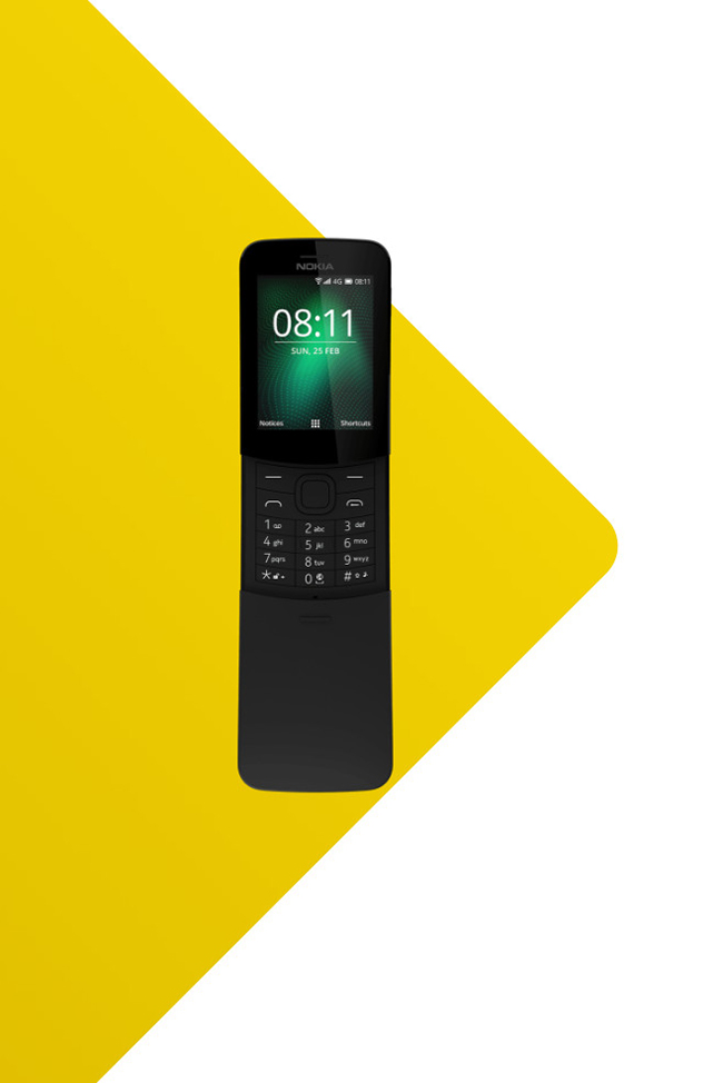 NOKIA 8110 香蕉機直立式4G滑蓋手機