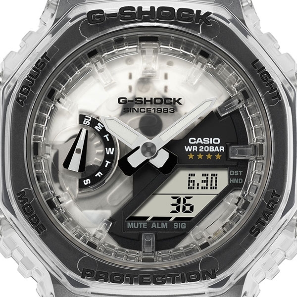 CASIO卡西歐G-SHOCK 40週年限定獨特透視錶面半透明人氣雙顯GMA-S2140RX