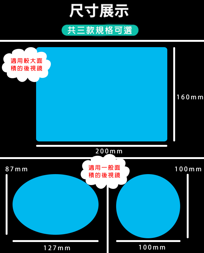 WIDE VIEW 奈米後視鏡防雨膜防霧膜-兩片裝 (RF-1860)