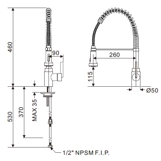 Homeicon 現代式工業風廚房龍頭 Y2YC-SP102A