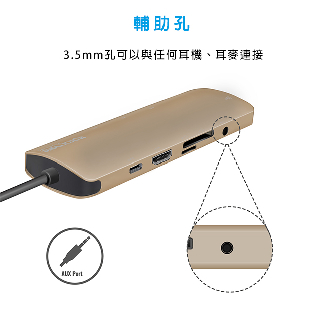 Promate 9合1 USB Type C 充電傳輸集線器(PrimeHUB-C)