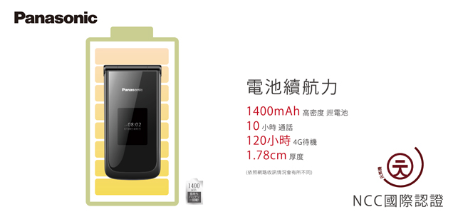 Panasonic VS-200 2.8吋雙大畫面4G御守機