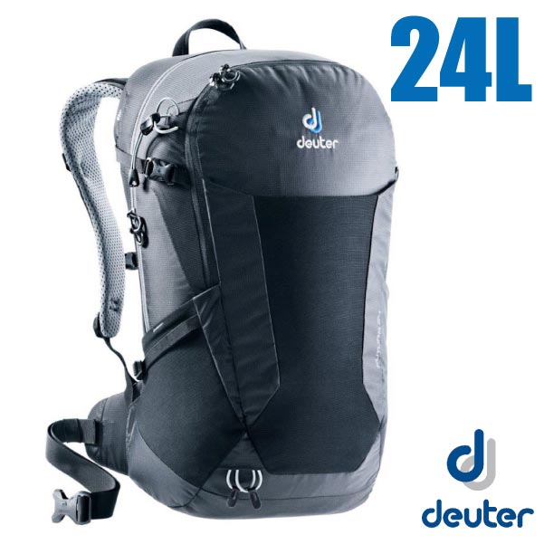 德國 Deuter Futura 24L 輕量網架式透氣背包(附防水背包套)_黑