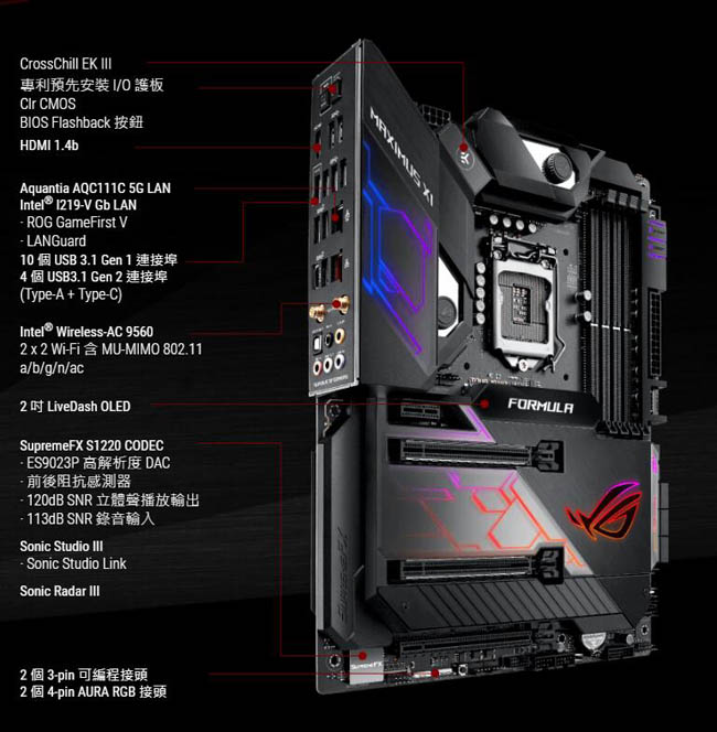 華碩主機板 ROG MAXIMUS XI FORMULA